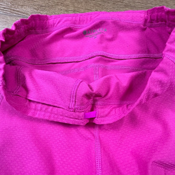ATHLETA Electric Fuchsia Dobby Action Crop Legging Sz M Pull-On Athletic - Picture 8 of 14
